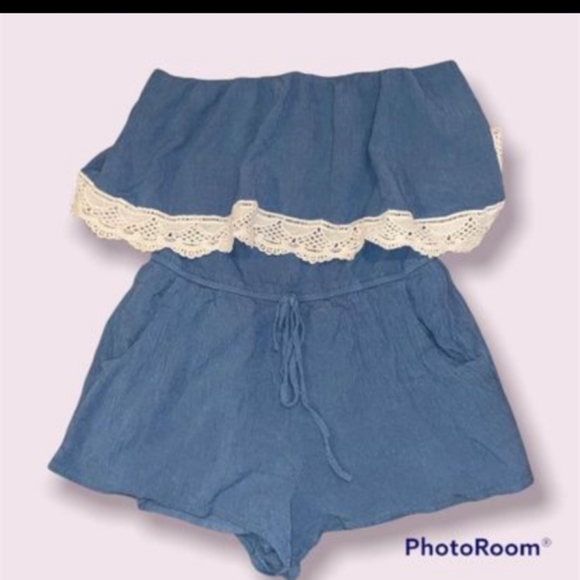 Forever 21 Strapless Romper Pockets Size Small - Picture 3 of 3